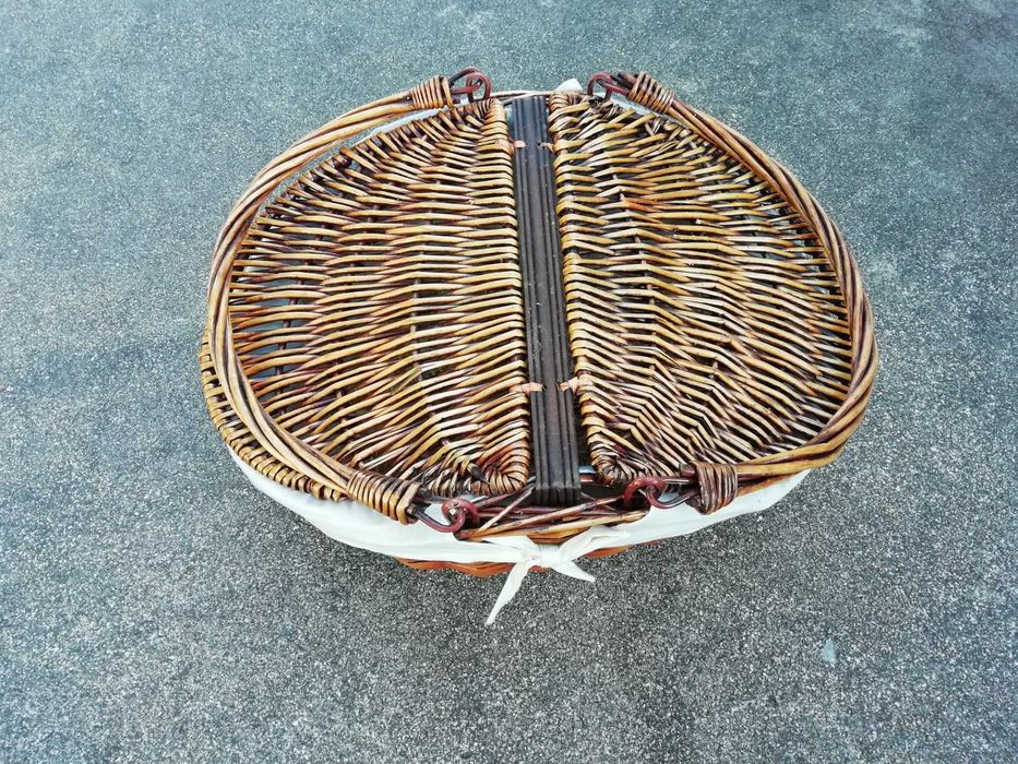 Cesto de palha para cabaz/pic-nic (novo)