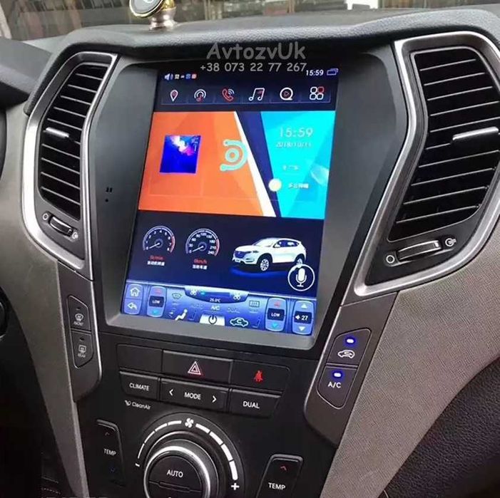 Магнитола HYUNDAI Santa Fe IX 45 GPS Санта Фе ix45 CarPlay Android 15
