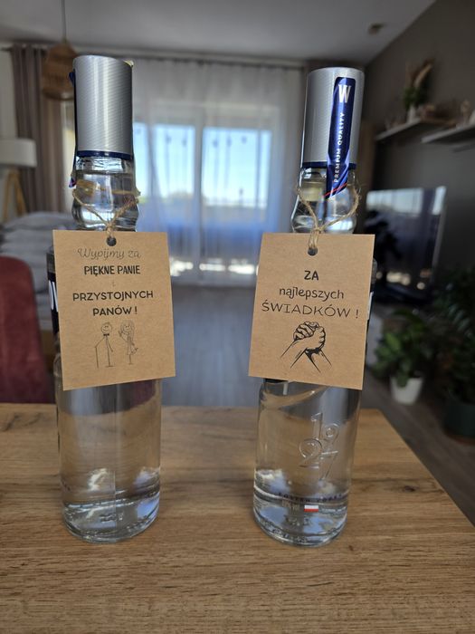 Śmieszne zawieszki na wódkę weselną