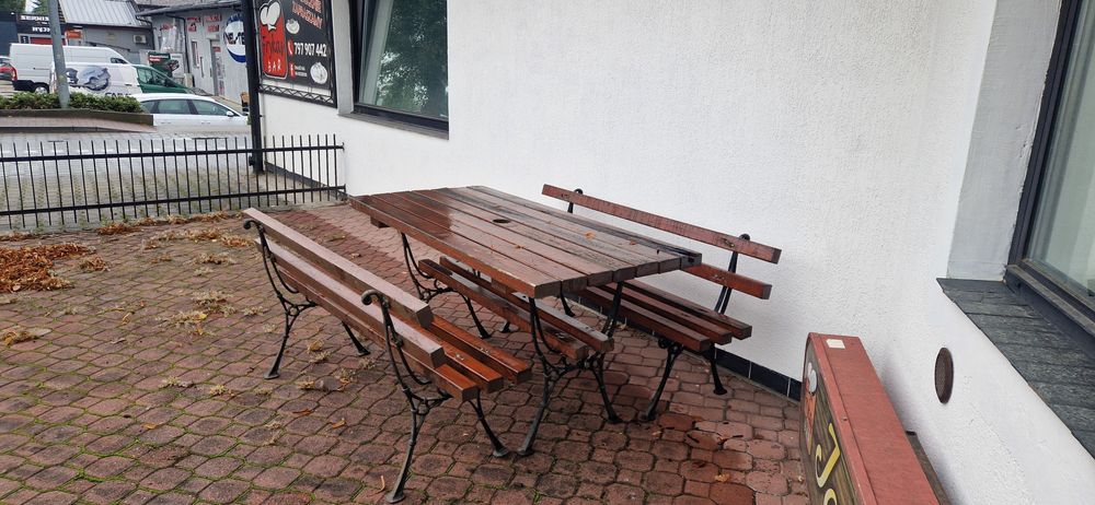Zestaw ogrodowy stół ławki