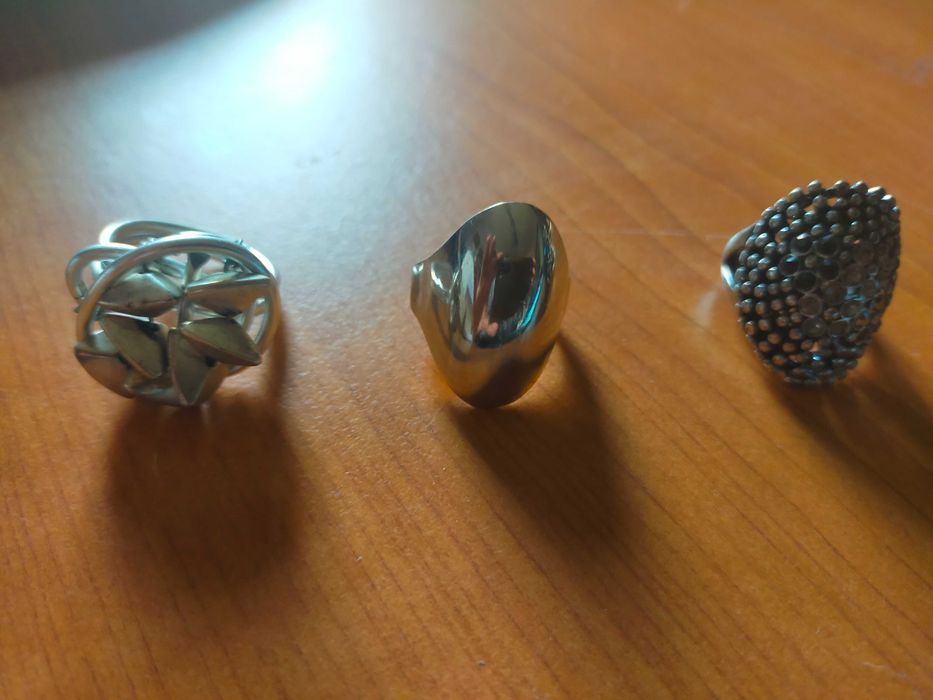 Conjunto de 3 Anéis Novos - Portes Grátis