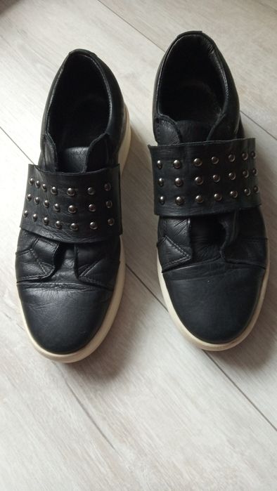 Czarne skórzane buty Bianco rozmiar 38