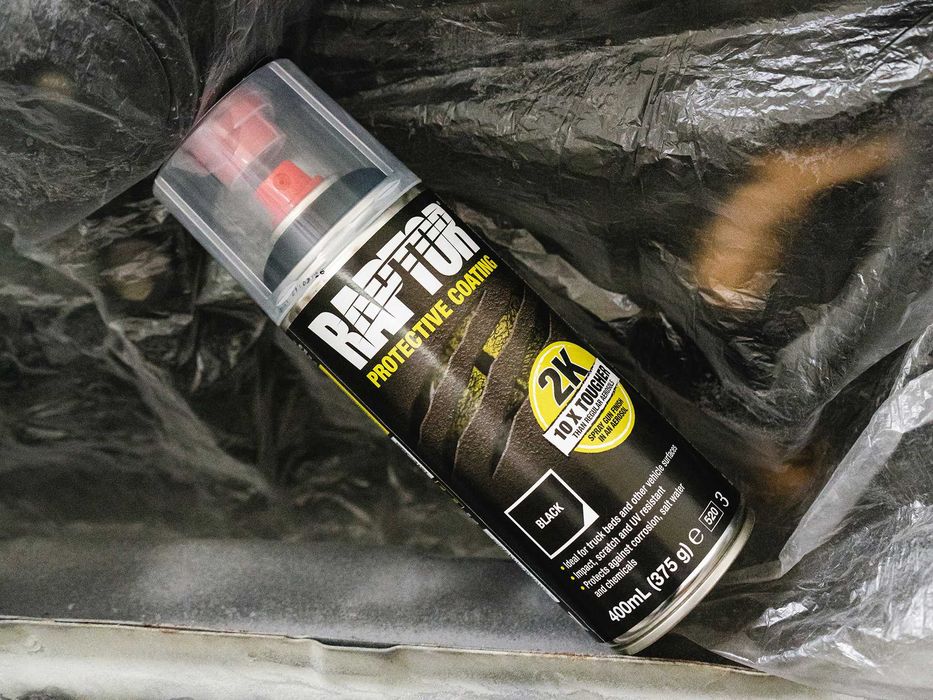 Захисне покриття (фарба) U-POL RAPTOR™, 400 мл Аерозоль Білий/Чорний