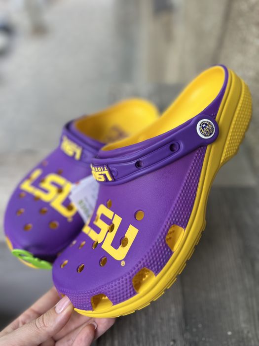 Крокси Crocs LSU Tigers Purple Classic Clogs Men/Women