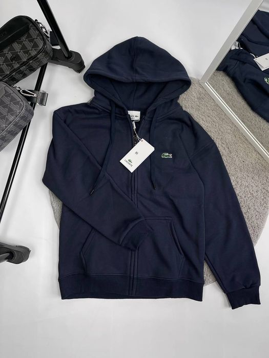 Зіп худі Lacoste на флісі, чорний, синій, сірий, M–XL