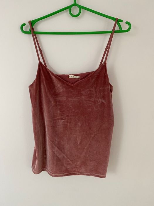 Bluzka na ramiączkach welurowa