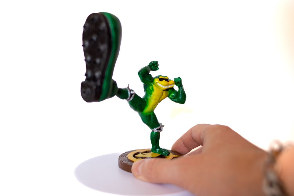 置物 緑 ジャックノバー Jacknobber Фигуркa Rash из Battletoads боевые жабы: 429 грн