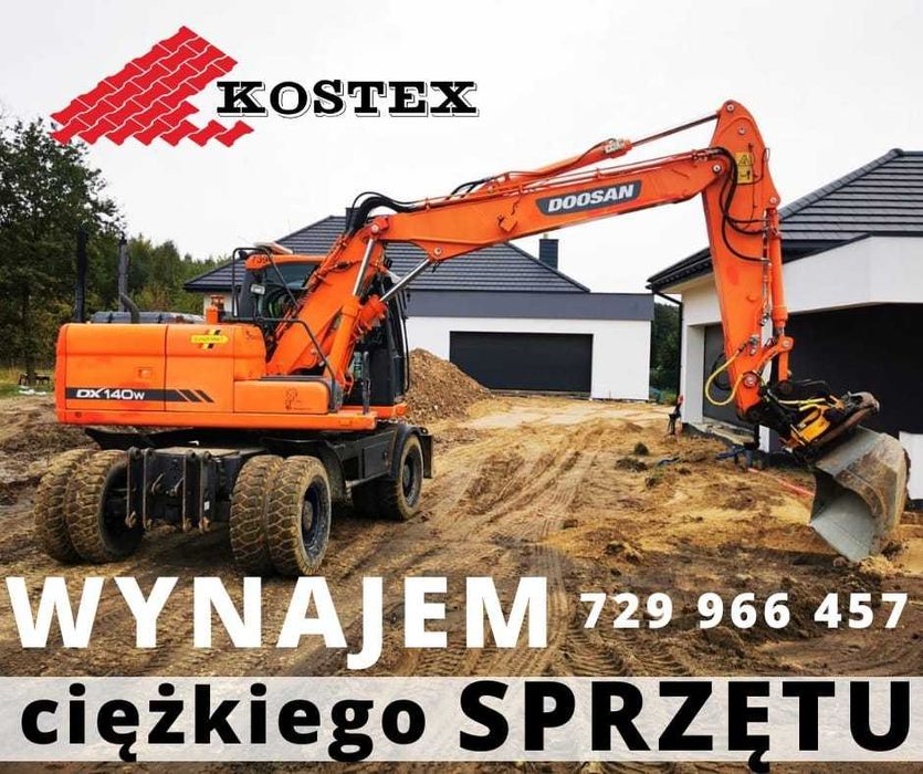Usługi Koparka, Koparko-ładowarka, drogi parkingi minikoparka hds