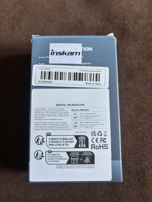 Cyfrowy ręczny microscop firmy Inskam 500x