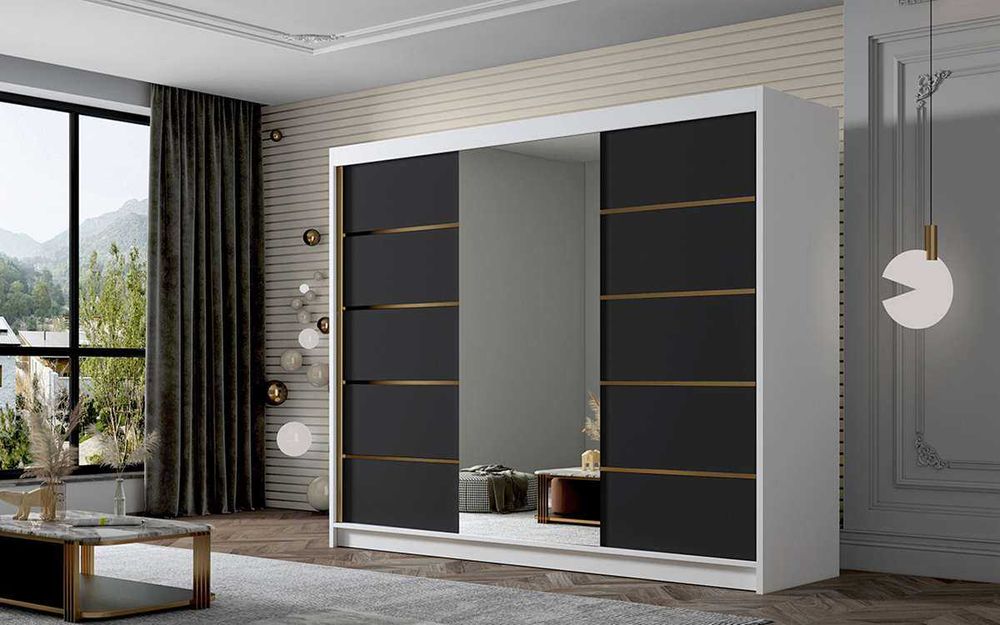 Szafa przesuwna BELLA 6 250cm garderoba Kaszmir