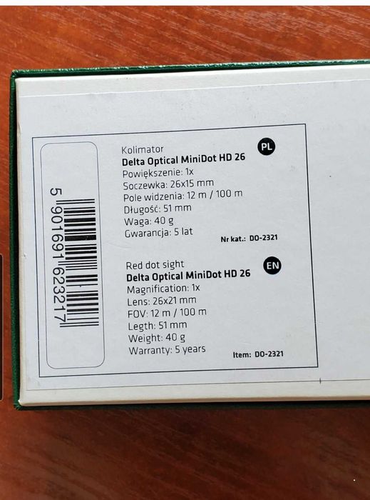 Прицел коллиматорный Delta Optical MiniDot HD 26 6MOA