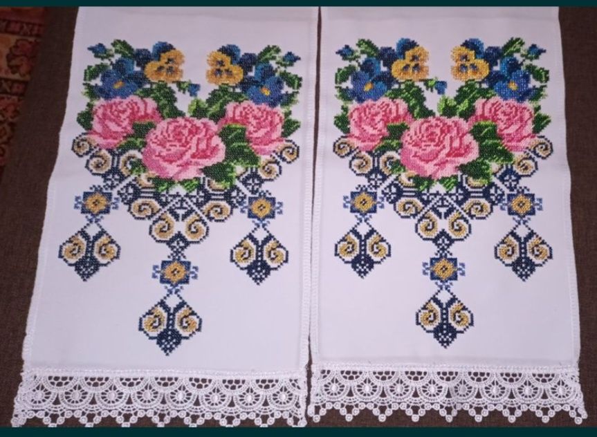Весільні рушники  вишиті бісером