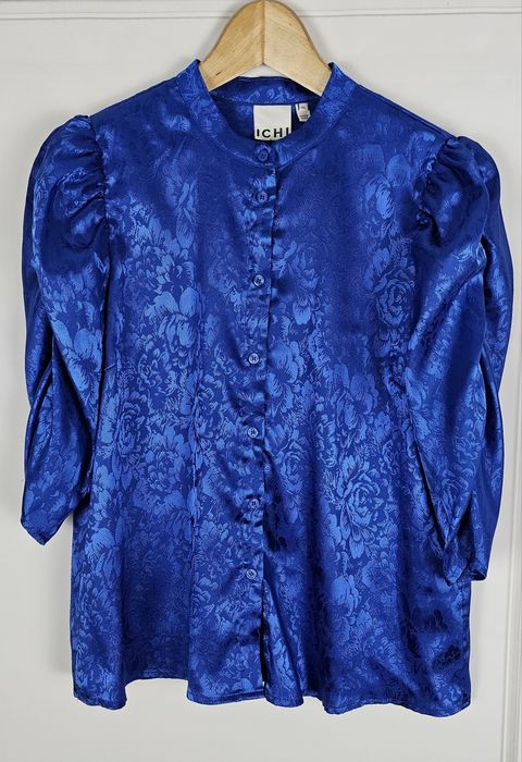 Satynowa koszula damska w kwiaty 34 XS ICHI