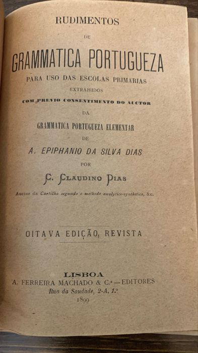 Rudimentos de Grammatica portugueza