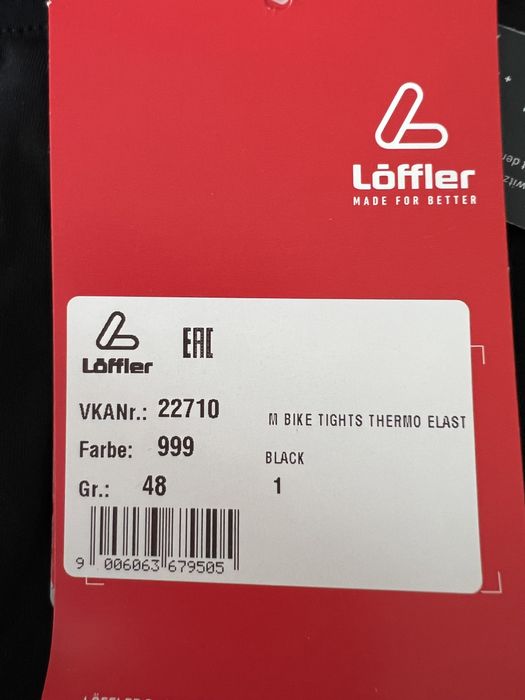 Loffler ciepłe leginsy rowerowe