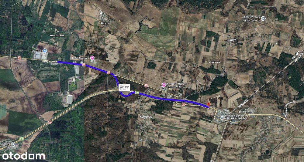 Działka inwestycyjna 1 ha – A4 Korczowa, granica UE–Ukraina