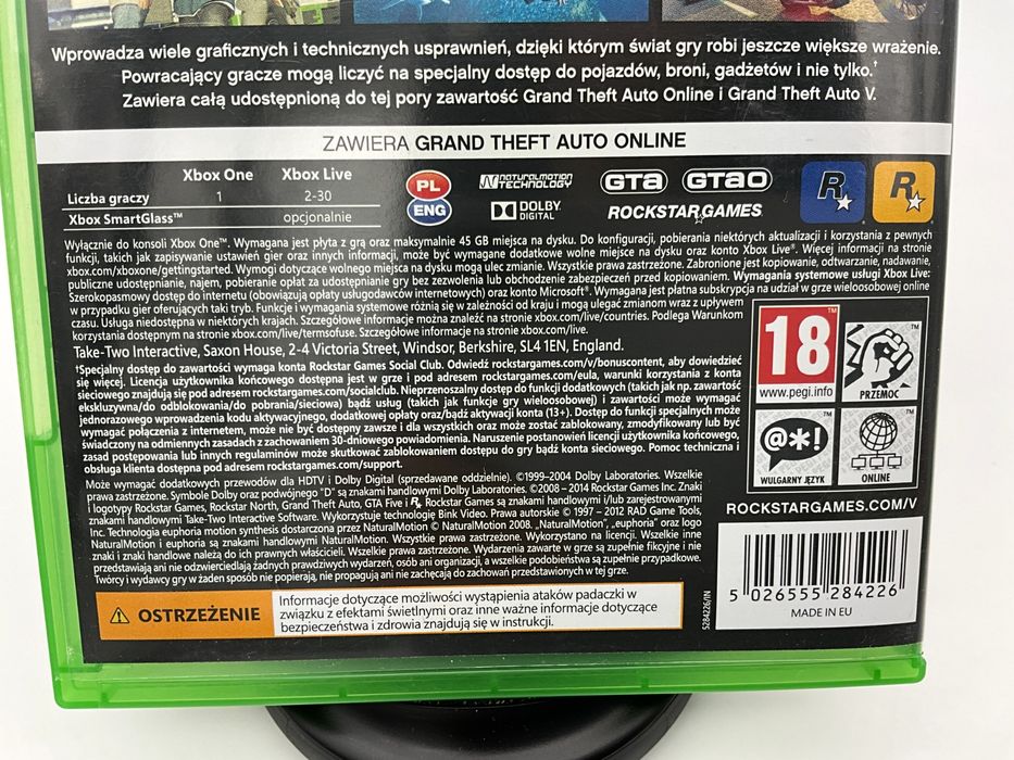 Grand Theft Auto V na Xbox One – Gra akcji, 2014 + mapa miasta Los Santos