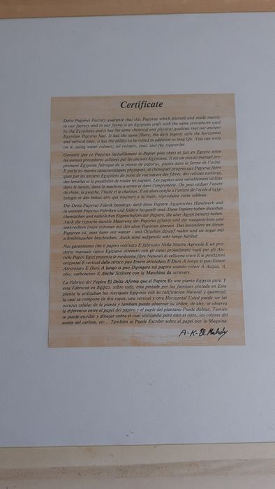 Certified Egyptian Papyrus Frames64739137272707124