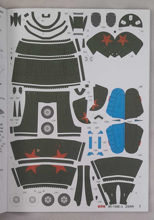 Samolot myśliwski Messerschmitt Bf-109 E-3 ZSRS, 1:33, GPM stan bdb