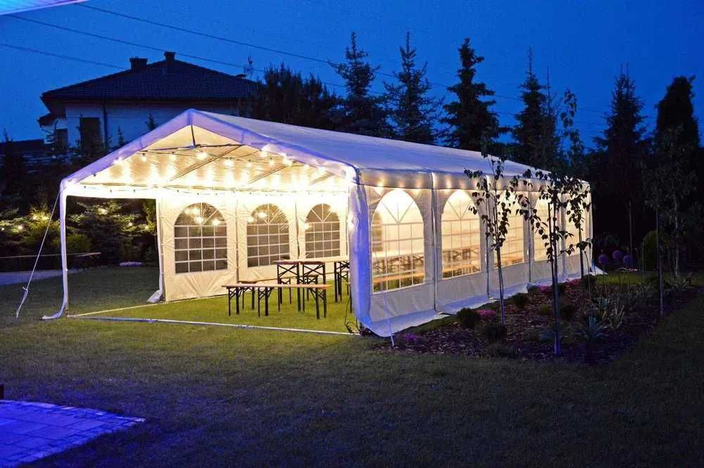 Namioty imprezowe, wynajem namiotów, stoły, krzesła, obrusy