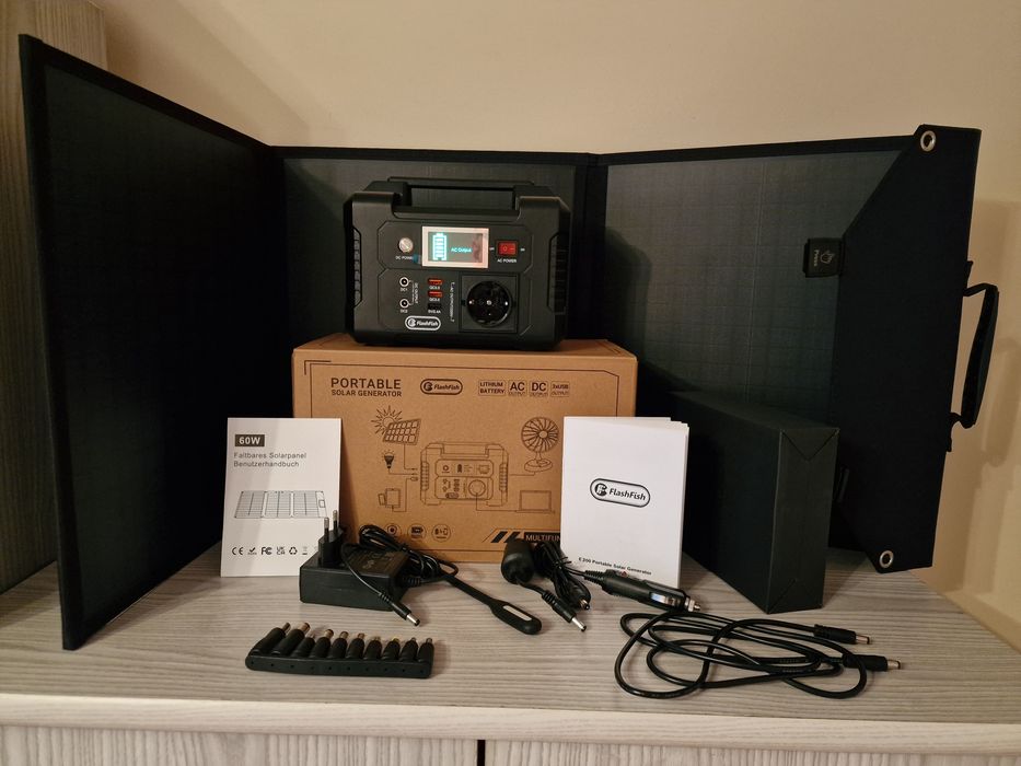 Powerbank FlashFish E200( 40800mAh)+ panel solarny 60W