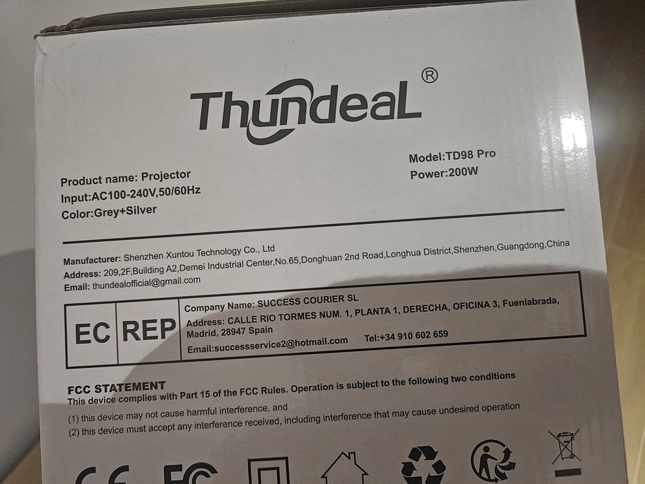 PROJETOR Thundeal TD98 PRO FULL HD ULTIMA VERSÃO
