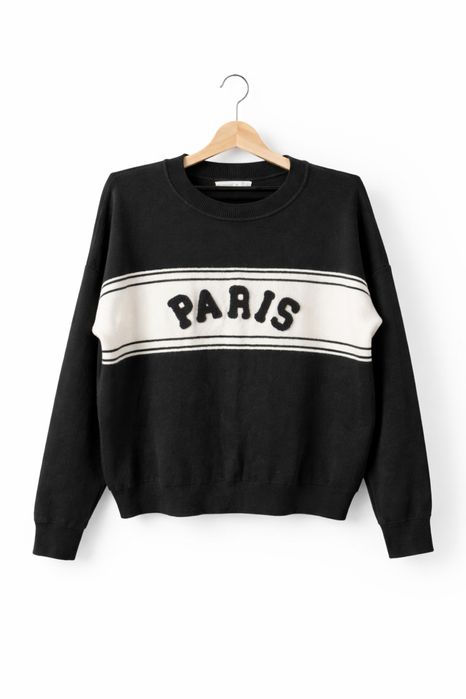 Чорний оверсвйз світшот з надписом від Primark