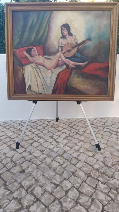 Pintura a óleo sobre madeira