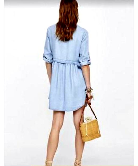 Платье рубашка джинсовое ZARA