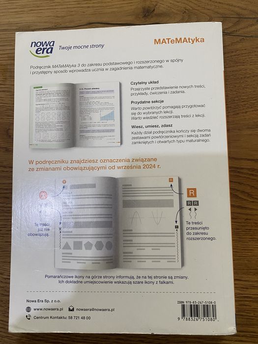 Matematyka Klasa 3 Podręcznik. Zakres podstawowy i rozszerzony. Edycja 2024