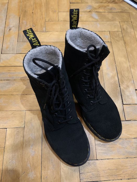 Dr Martens черевики замшеві на хутрі