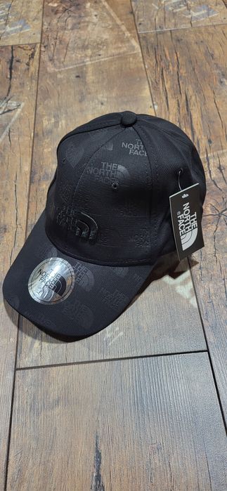 Czarna czapka z daszkiem najwyższa jakość czarne logo tnf unisex