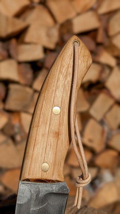 Nóż survivalowy bushcraft myśliwski custom knife D2 pochewka PKBlades