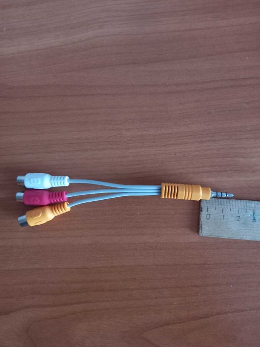 ТВ-аудио разветвитель кабеля 3,5 мм мини- 3xRCA,0,15 м.,новый,Харьков