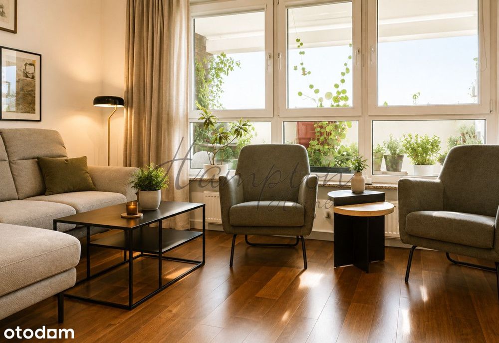 Nowoczesny apartament z dużym balkonem i recepcją
