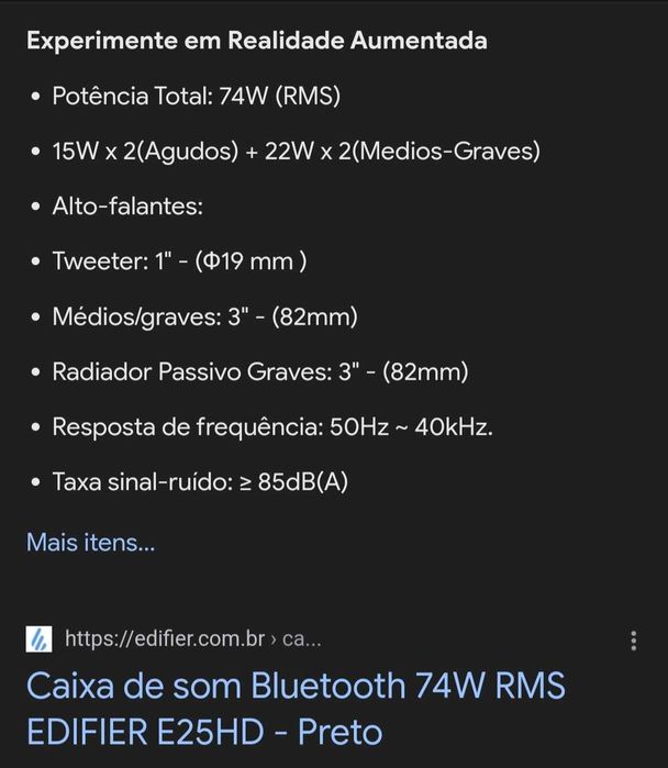 Colunas amplifiadas Edifier E25HD  seladas ,Bluetooth, comando