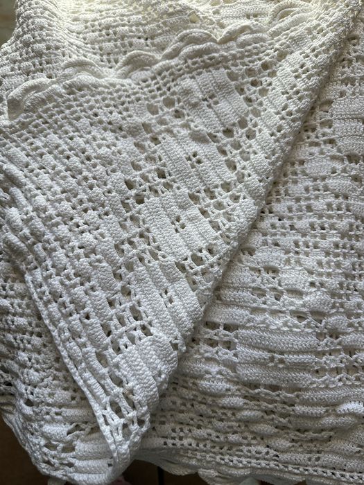 Colcha de renda antiga feita á mao