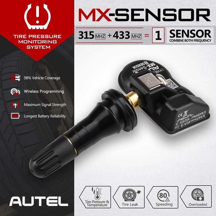 Autel Válvulas TPMS Metal Autel RF-Sensor Máquinas Autel (NOVO)