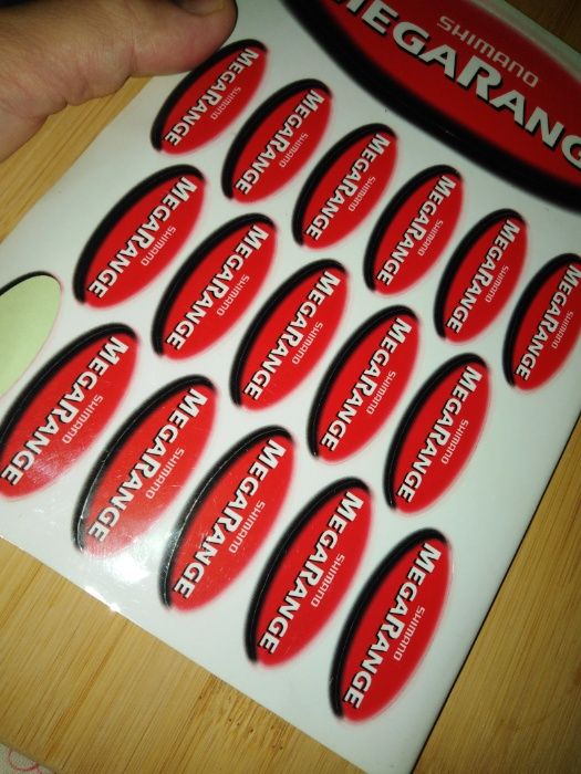 Naklejka shimano Mega Range 4,5 cm x 1,8 cm na ramę unikat retro MTB