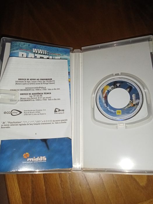 Jogo para a PSP wwil batte Over the pacific