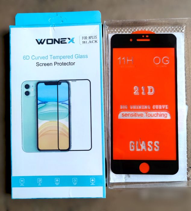 Стекла на Iphone 8 plus black, 7g Black, 6plus white, 8g white