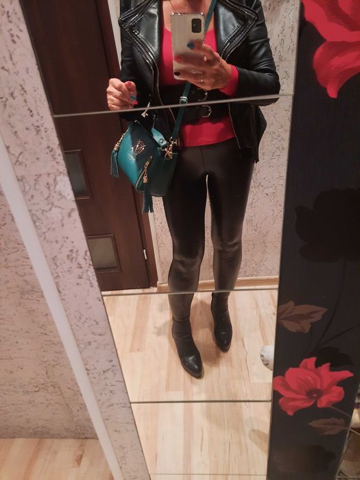 Torebka  oryginalna  Massimo Contti skóra  naturalna  zielona nowa