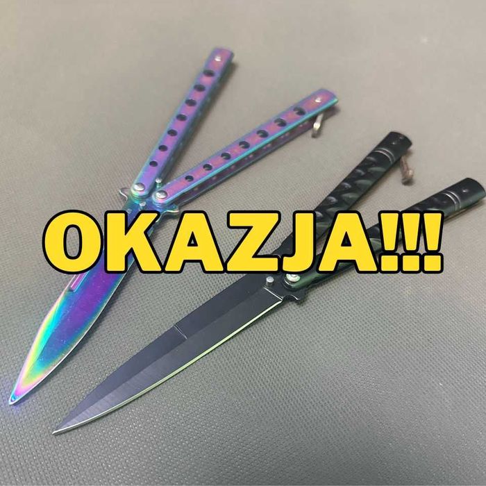 OKAZJA! Noże motylkowe replika CS:GO Black + Fade