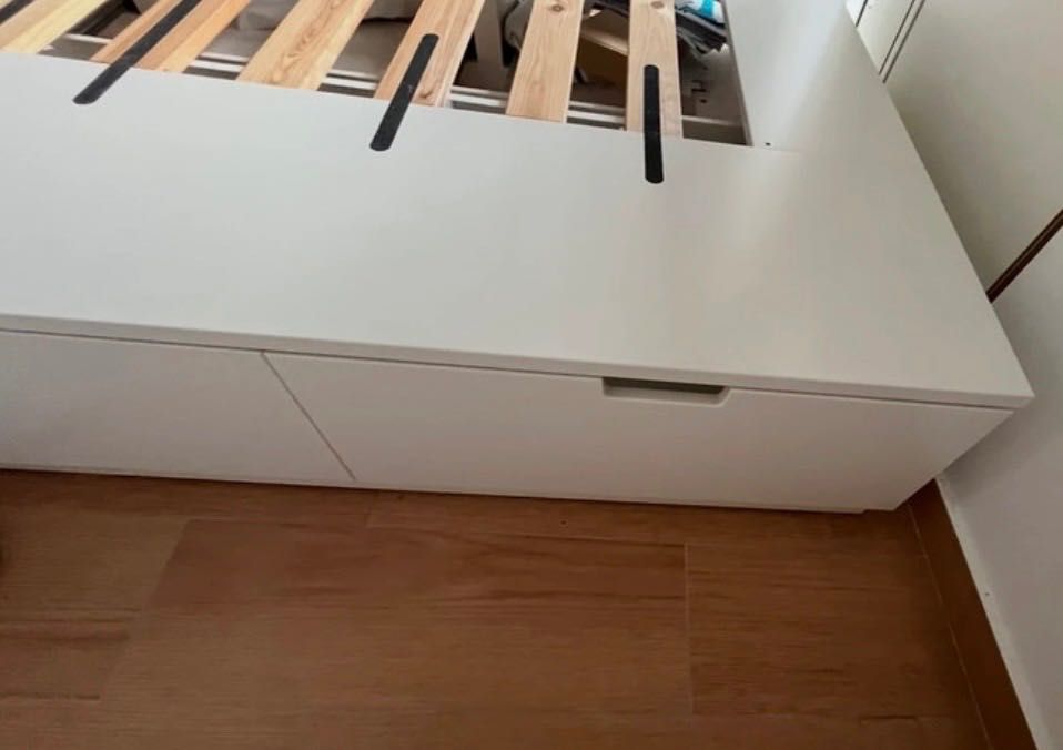 Cama de casal ikea Nordli 6 gavetas