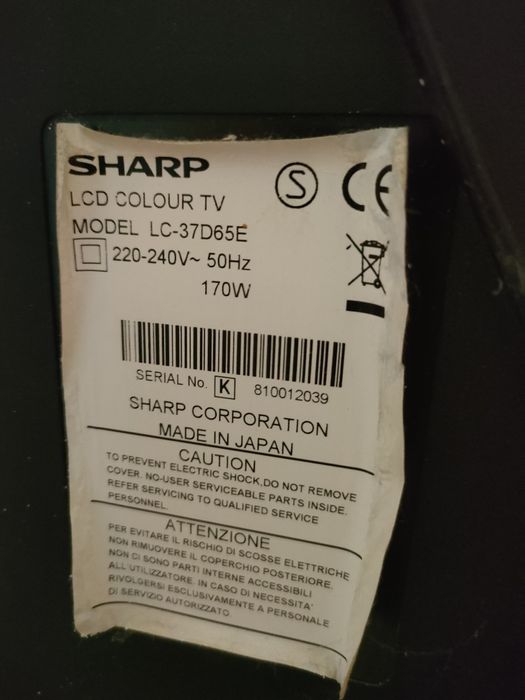Telewizor HD Sharp 725, 37"