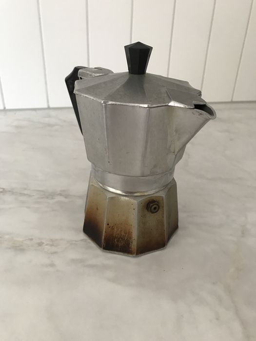 Srebrna stara kawiarka PRL vintage, kolekcjonerska