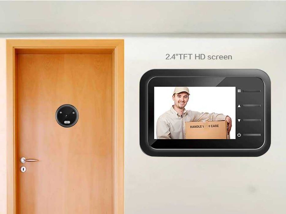 Цифровой видео глазок - звонок 2,4 дюймовый экран ИК Ночного Видения