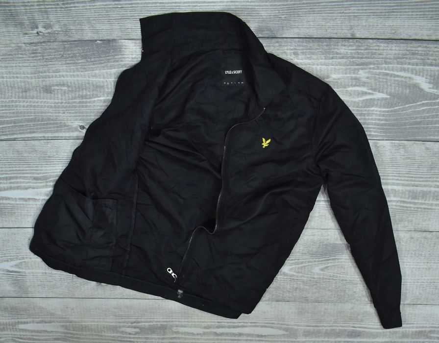 Lyle Scott Męska Kurtka Bomberka Wiatrówka Czarna S