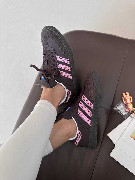 !ВАУ! Adidas Samba Brown Pink Lace | 36 37 38 39 40 41