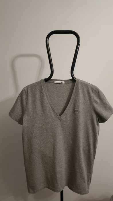 klasyczny szary ,prosty t-shirt Lacoste M/L